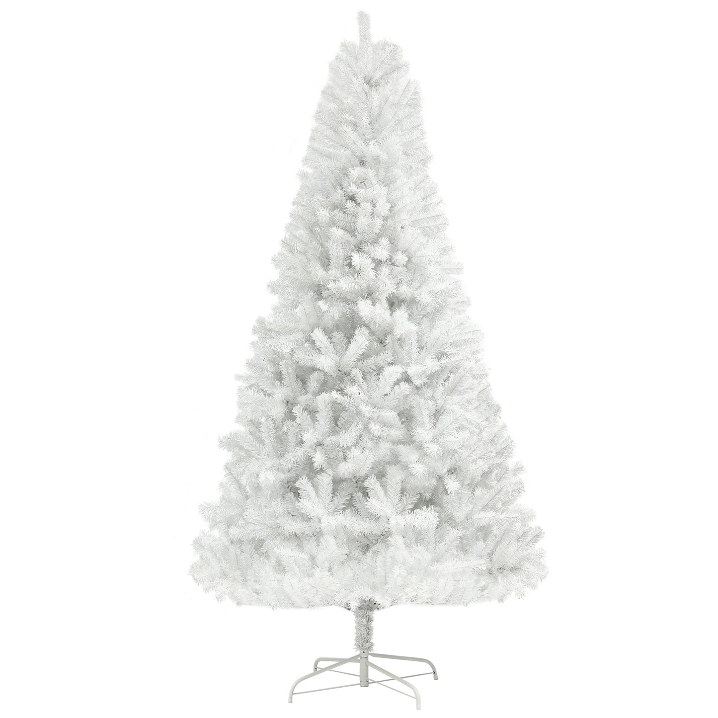 6ft White Artificial Christmas Tree with 1000 Tips & Steel Base