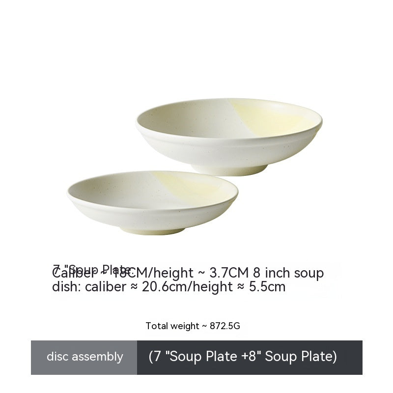 Flat Dish Set for Home Kitchen - Assorted Styles & Sizes