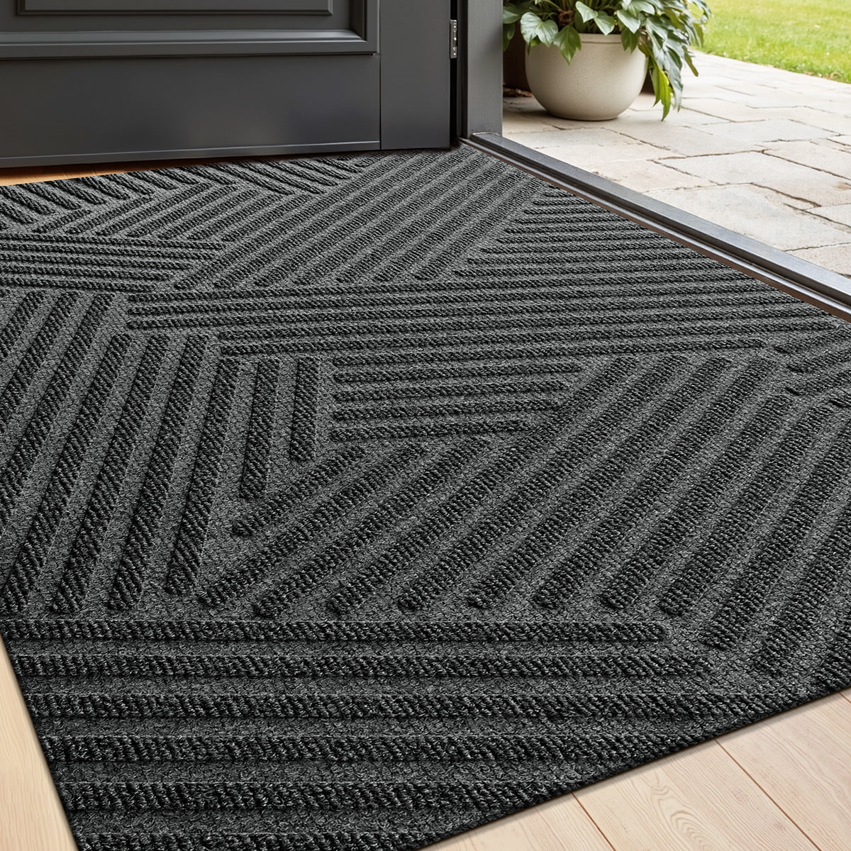 Outdoor Dirt-Trapping Doormat - Wear-Resistant, Easy to Clean for Home Use