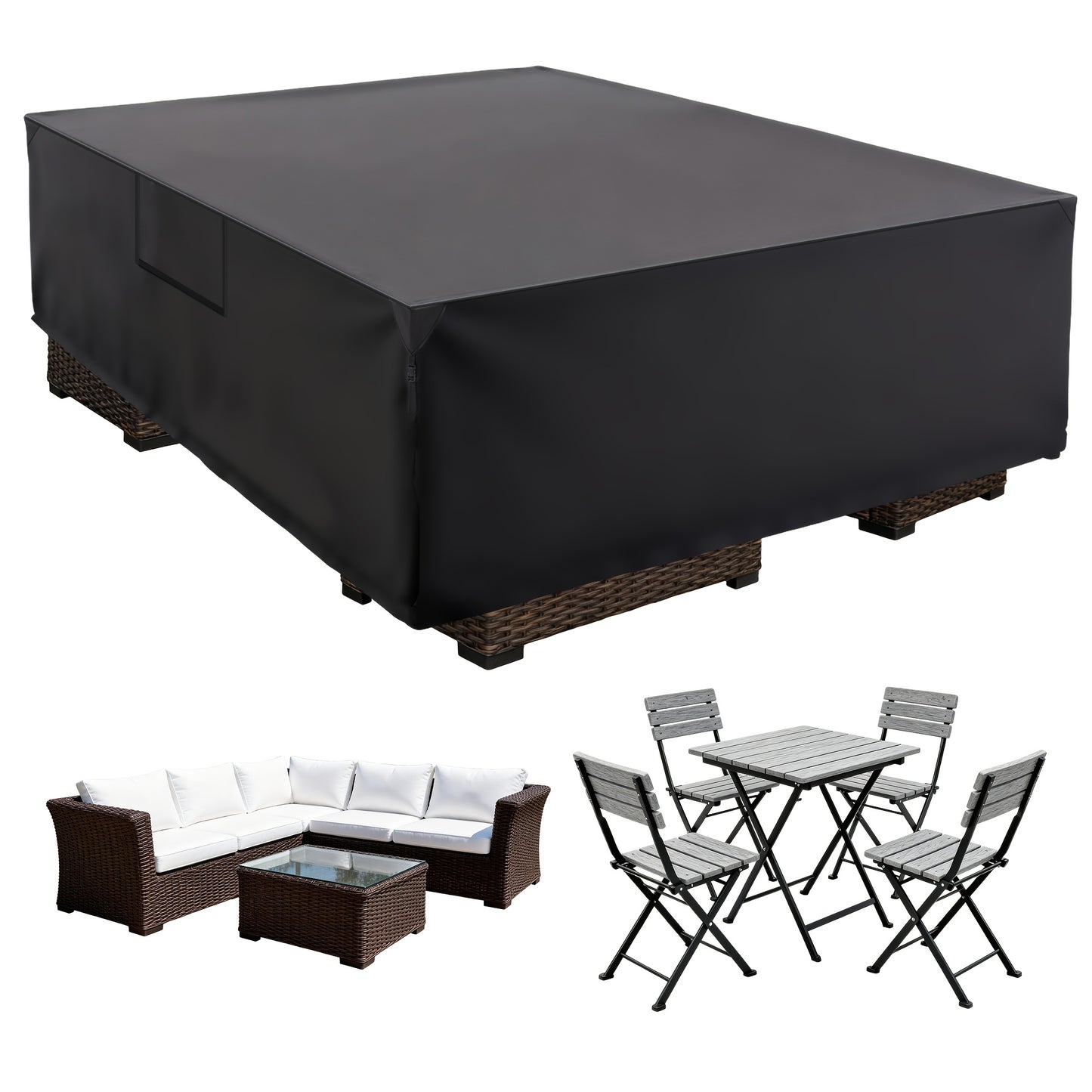 Heavy-Duty Waterproof Rectangular Outdoor Furniture Covers