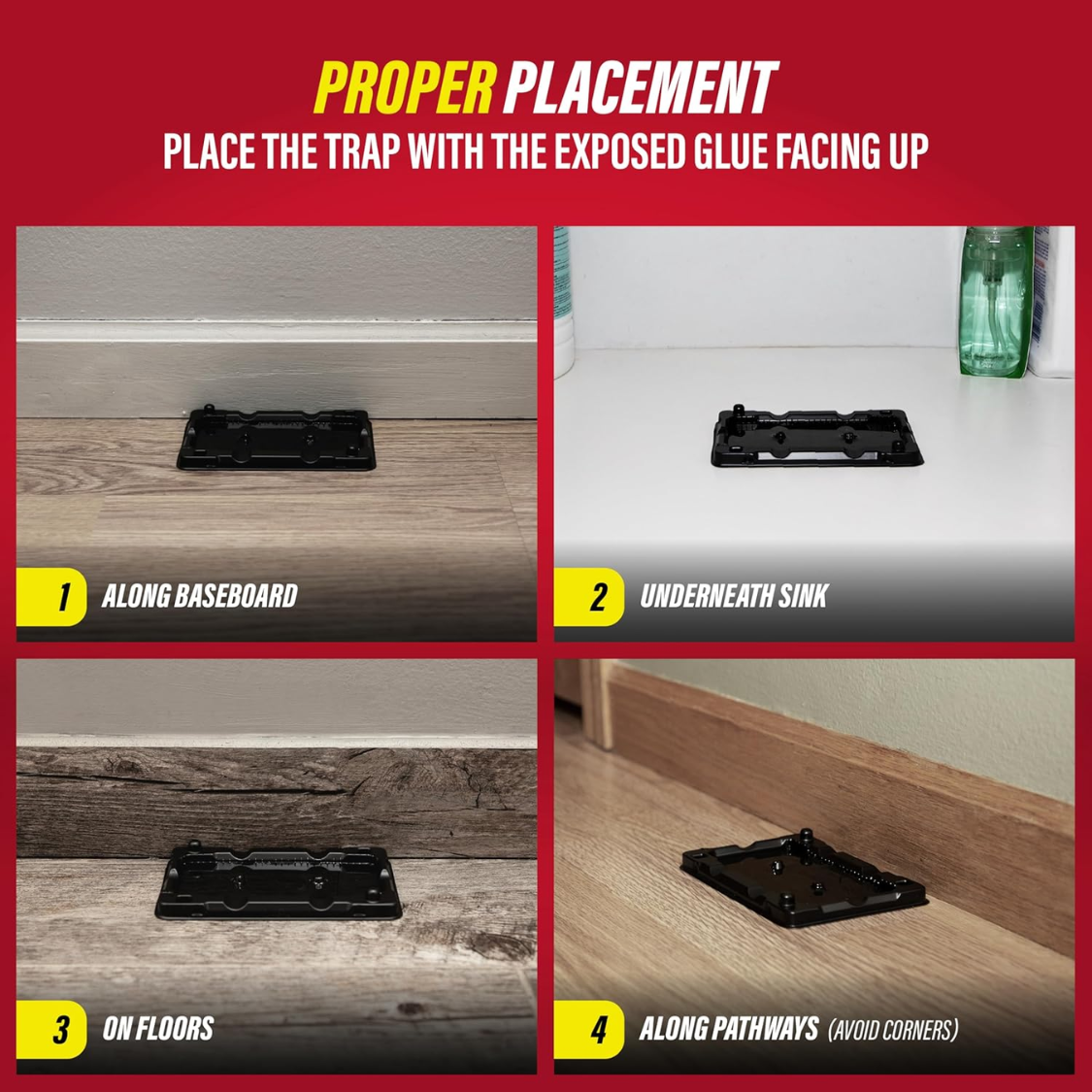 Heavy Duty Mouse & Insect Glue Traps - Pesticide Free Sticky Traps