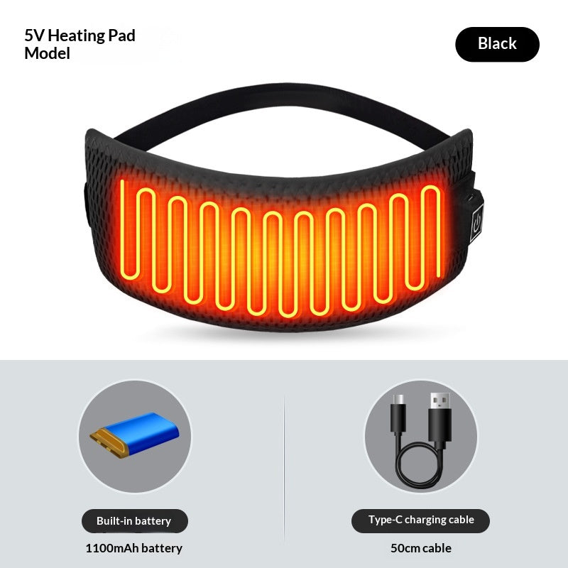 Infrared Heated Eye Mask with Battery, Black or Gray, Sleep & Relaxation