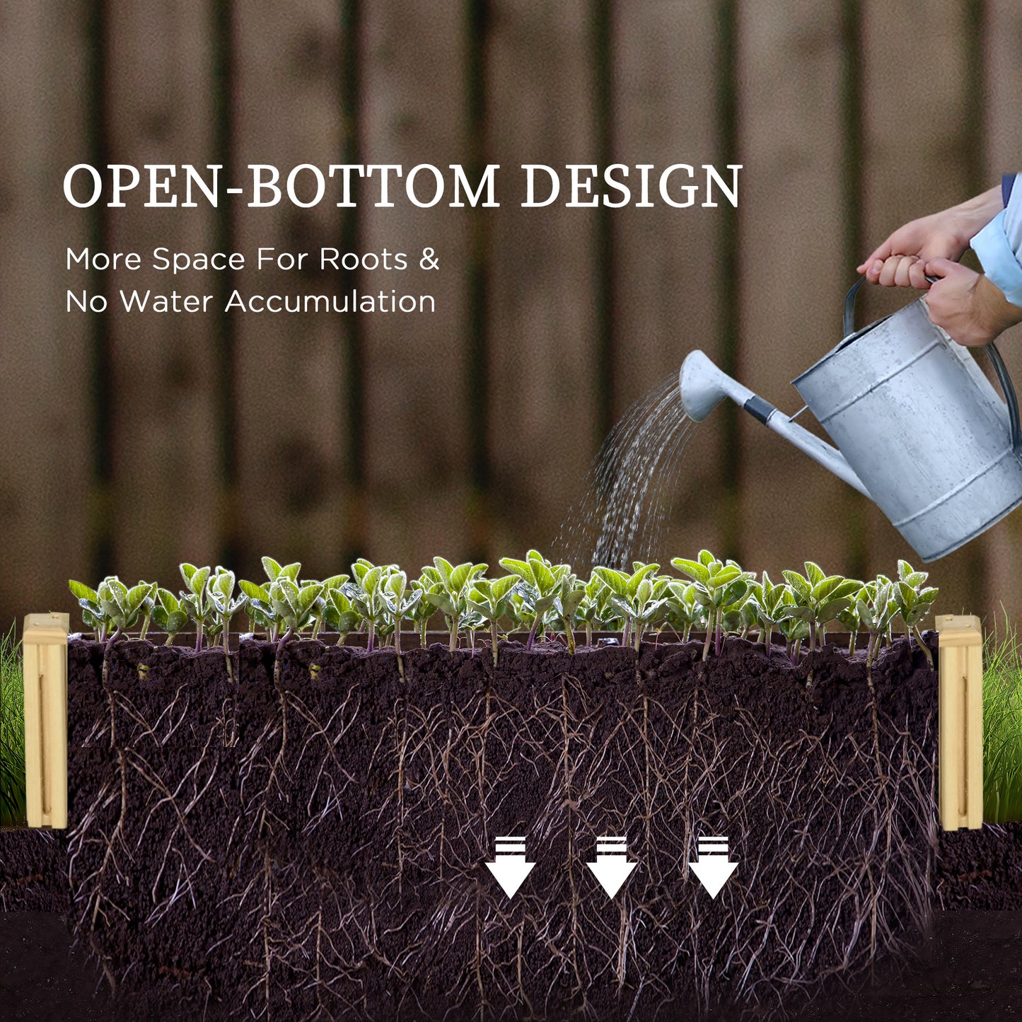 Wood Planter Box with Trellis for Climbing Plants - Outdoor Garden Bed 91x24x43 Natural Wood