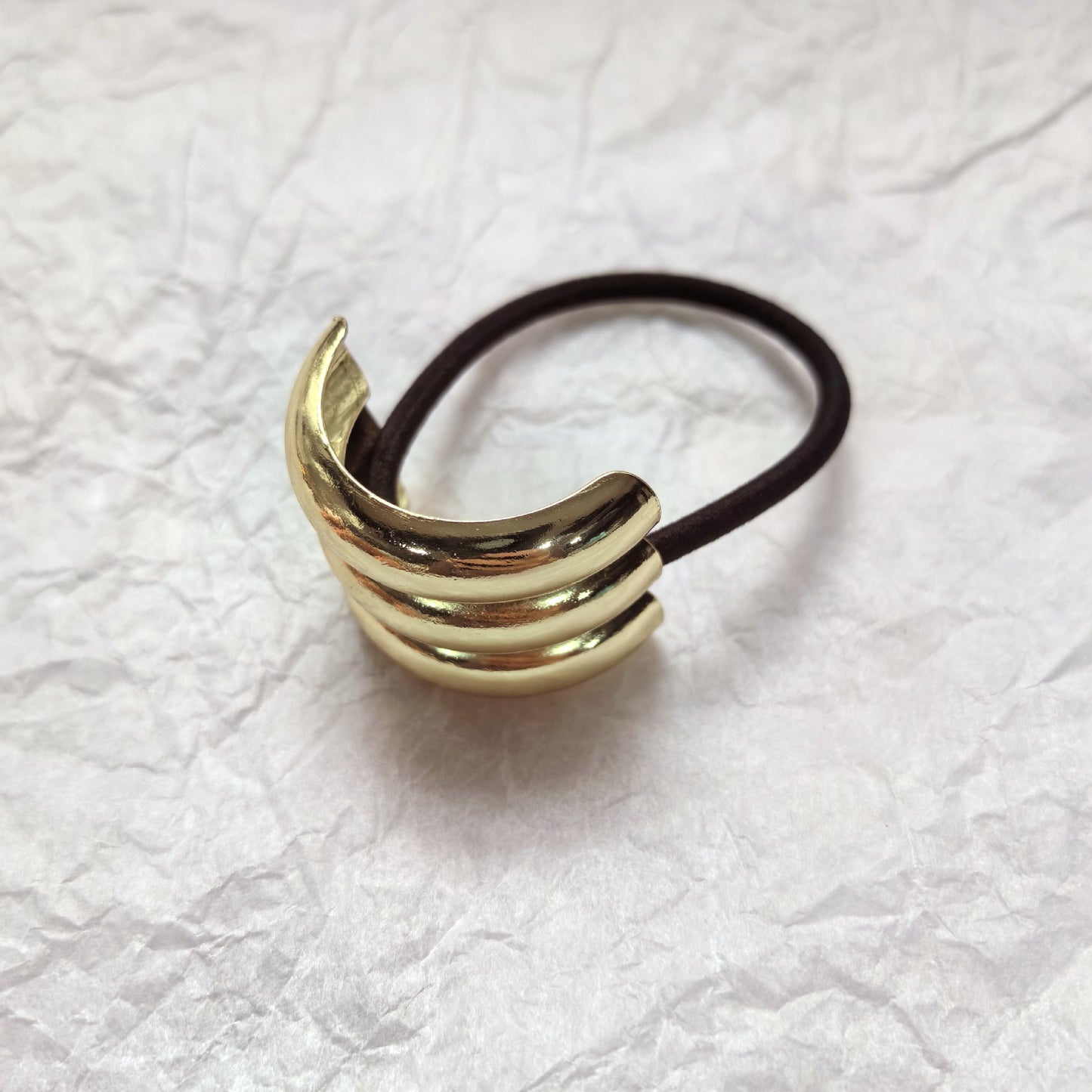 Minimalist Alloy Hair Ring Set - Semi-Curved Hair Accessories for Elegant Styling