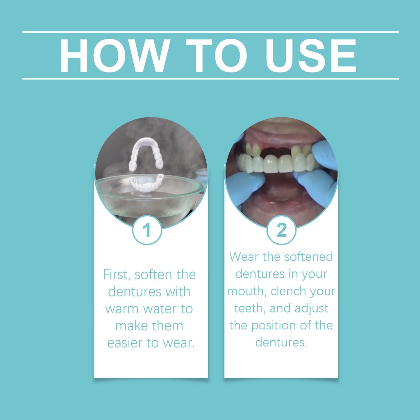 Adjustable Snap-On Silicone Dentures for Natural Smile Correction