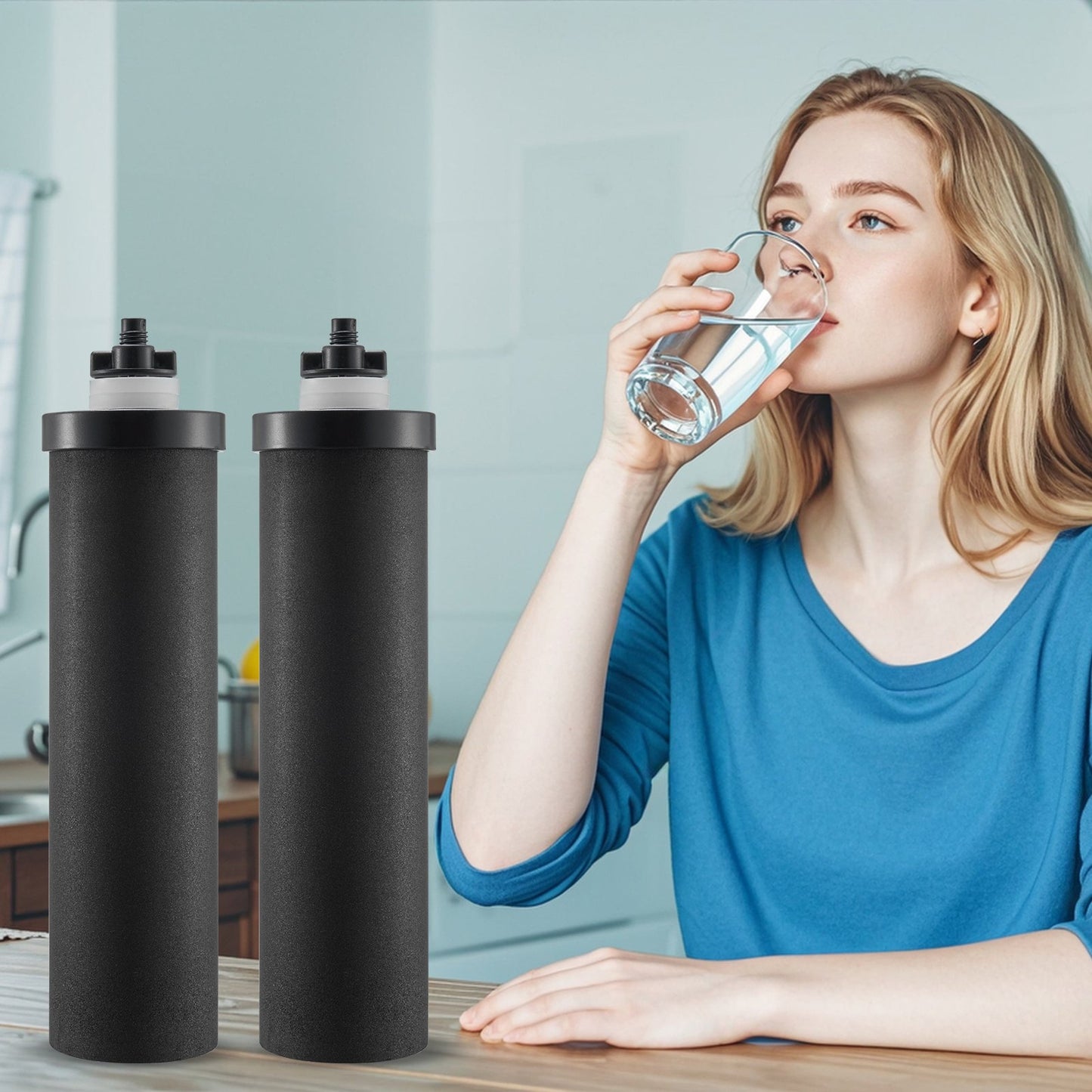 Replacement Water Filters for Gravity Filter System - 2 Pack