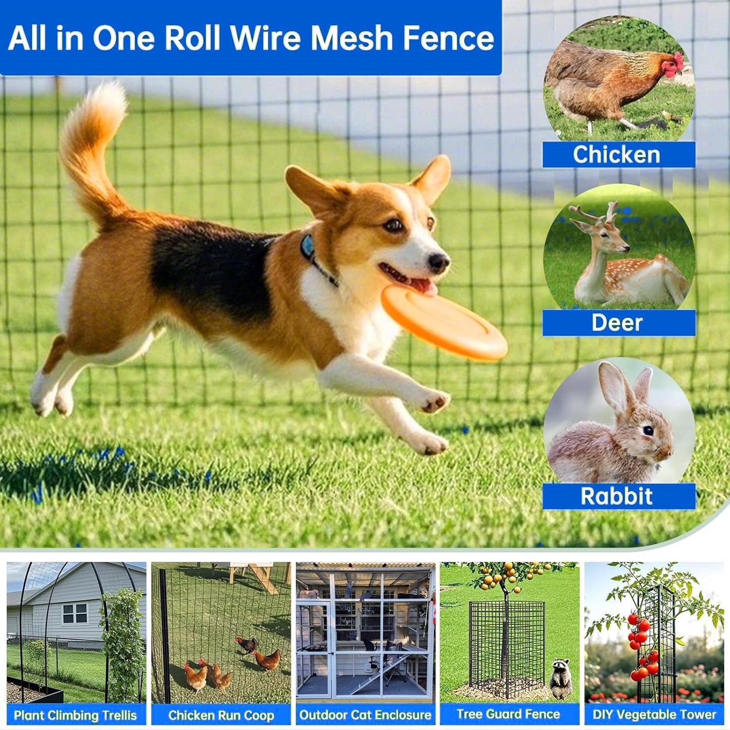 40 Inch x 33 FT Black Vinyl-Coated Metal Mesh - 16 Gauge Wire