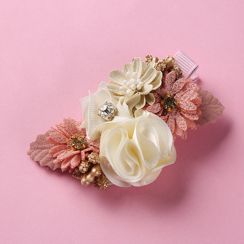 Children's Flower Hair Clip - Pearl Finish