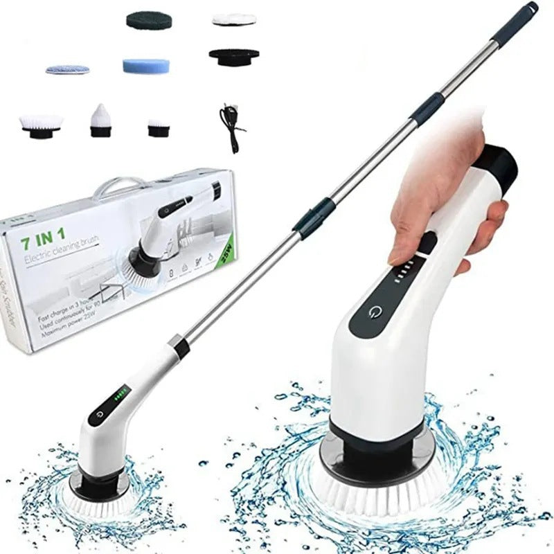 Cordless Electric Cleaning Brush Set for Home Use - Multi-Function Scrubber