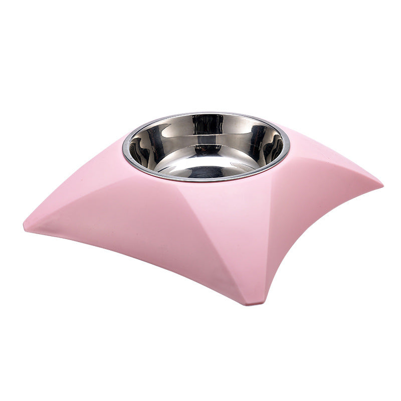 Single Bowl Pet Food & Water Bowl for Cats and Dogs - Plastic & Stainless Steel Options