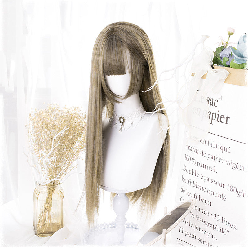 Long Straight Black Cosplay Wig - 70cm