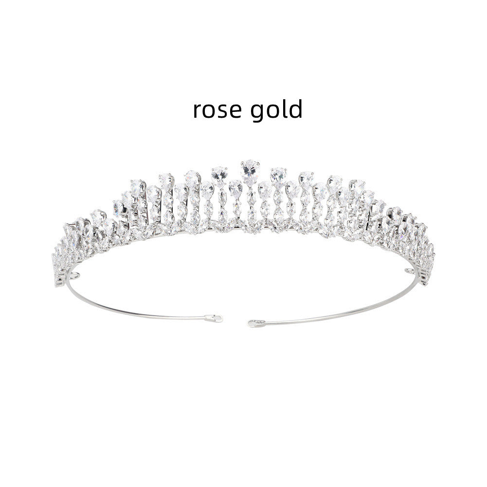 Zircon Light Luxury Crown Bride Wedding Headband
