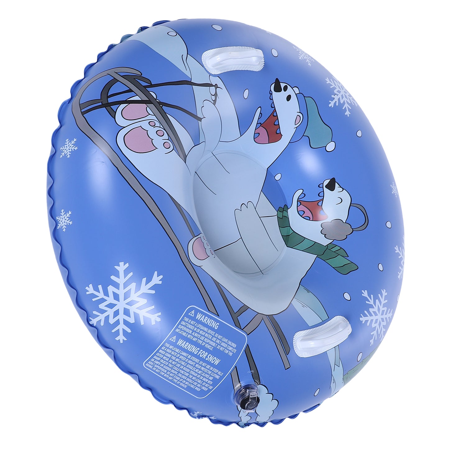 Inflatable Snow Tube Thickened Bottom 36 Inch Kids Sled With Handles