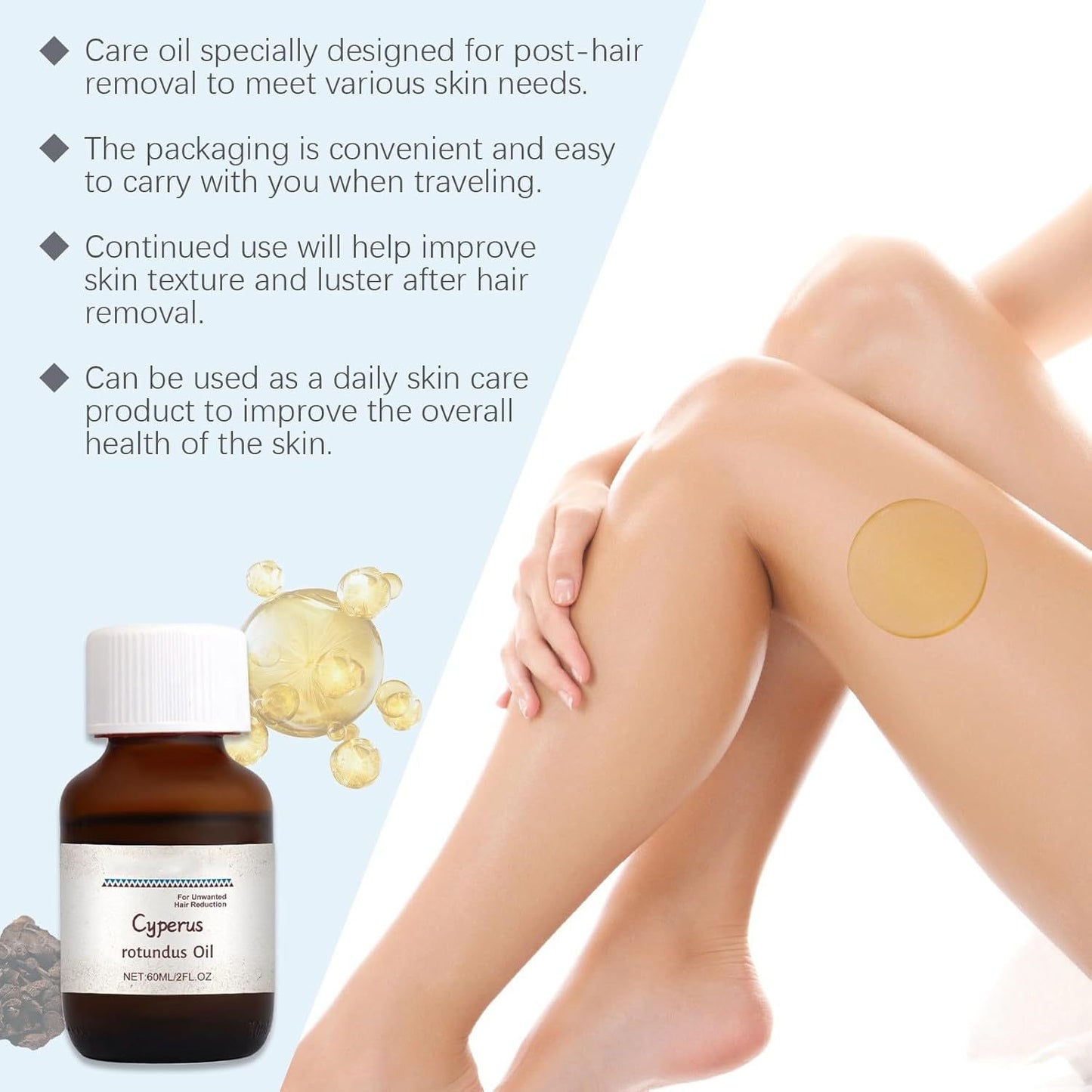 Moisturizing Hair Removal Treatment Oil for Body 60ml - Nourishing Body Care
