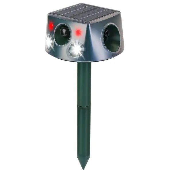 Ultrasonic Solar Animal Repeller - 6 Modes Waterproof Pest Control