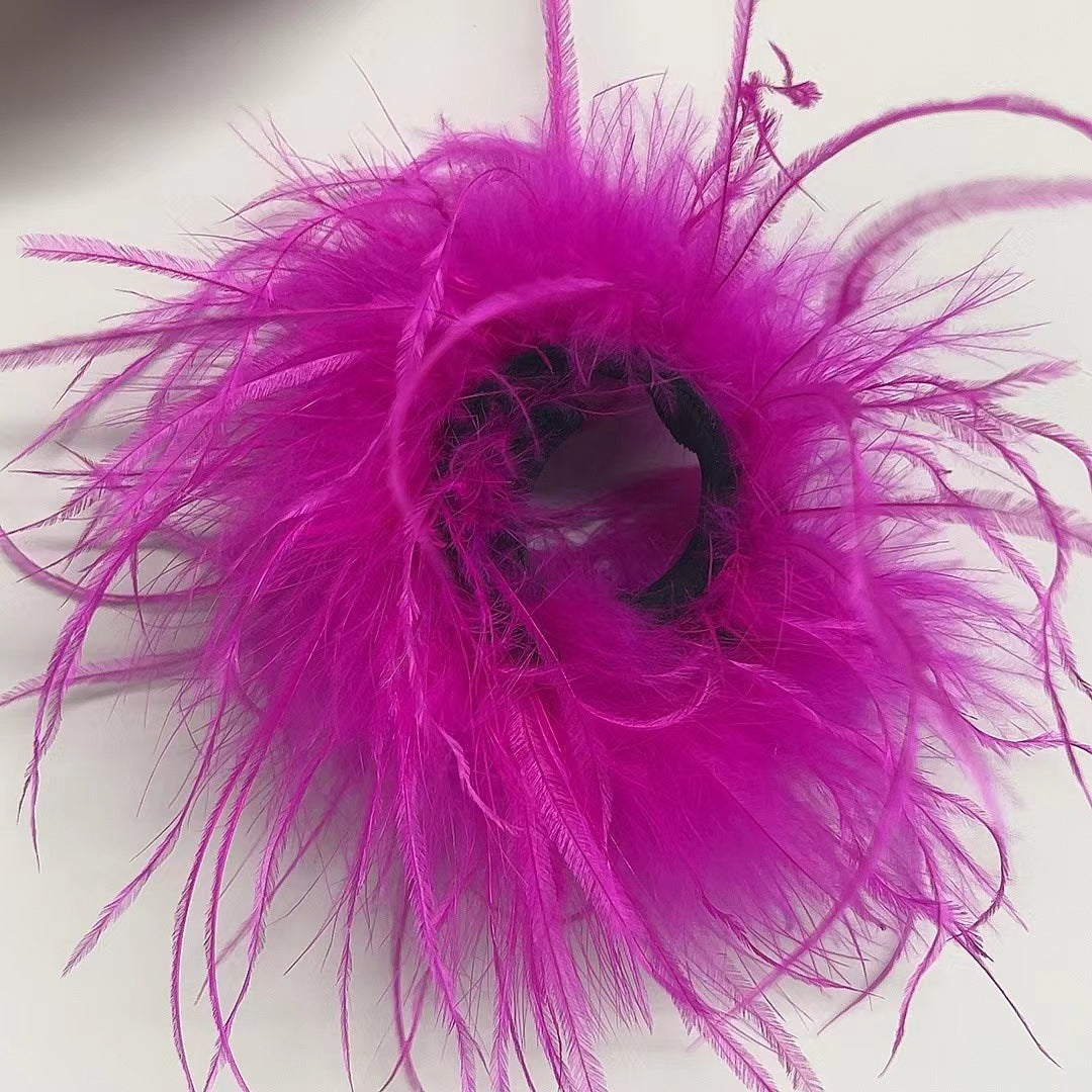 Feather Headdress – Adjustable Snap Ring Band, Multiple Colors