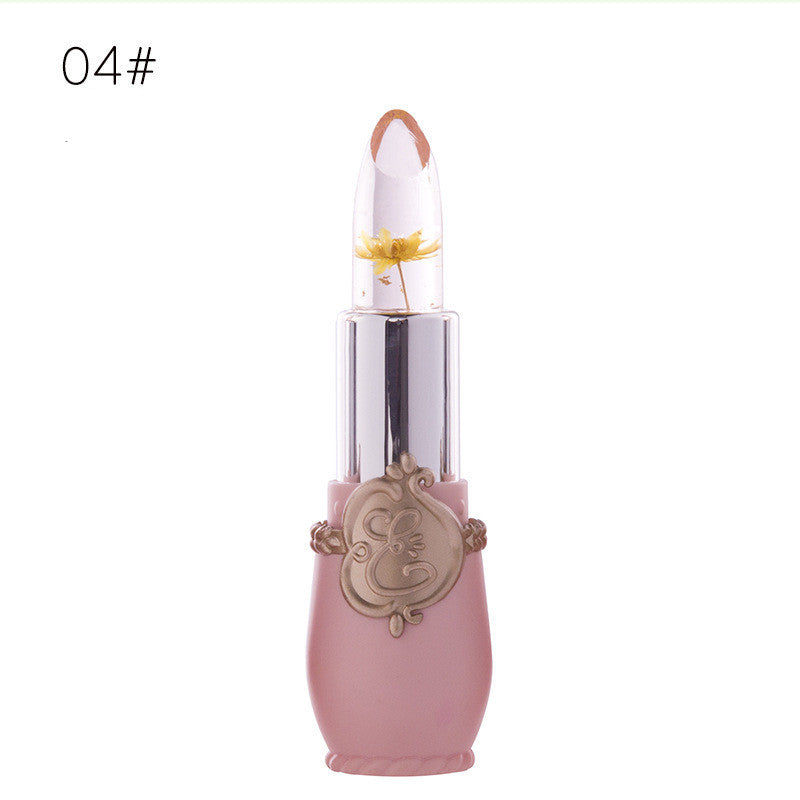 Colorful Jelly Flower Lip Gloss - Waterproof, Long-Lasting Lipstick