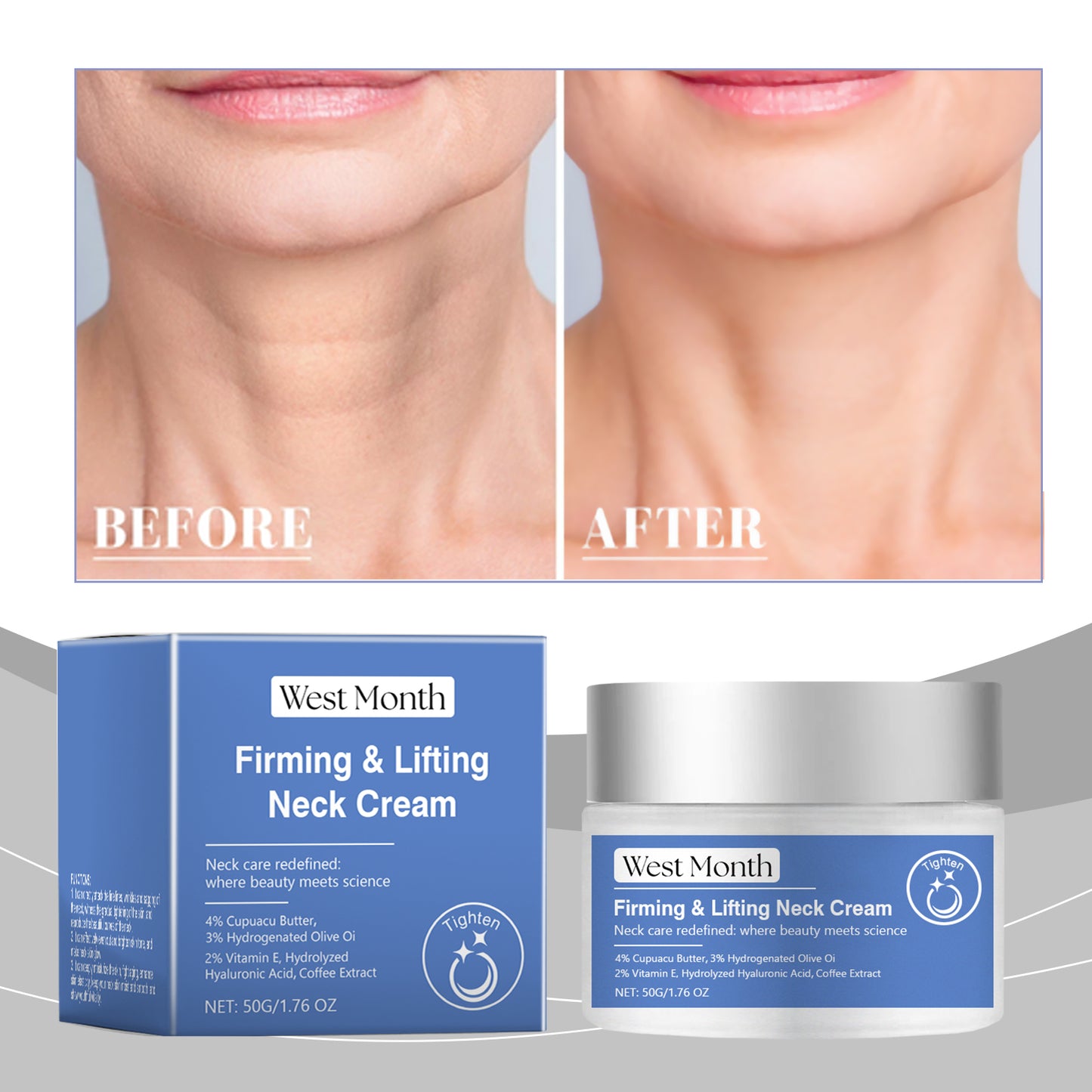 Firming Neck Cream - Moisturizing Anti-Aging Skin Care for Neck Lines