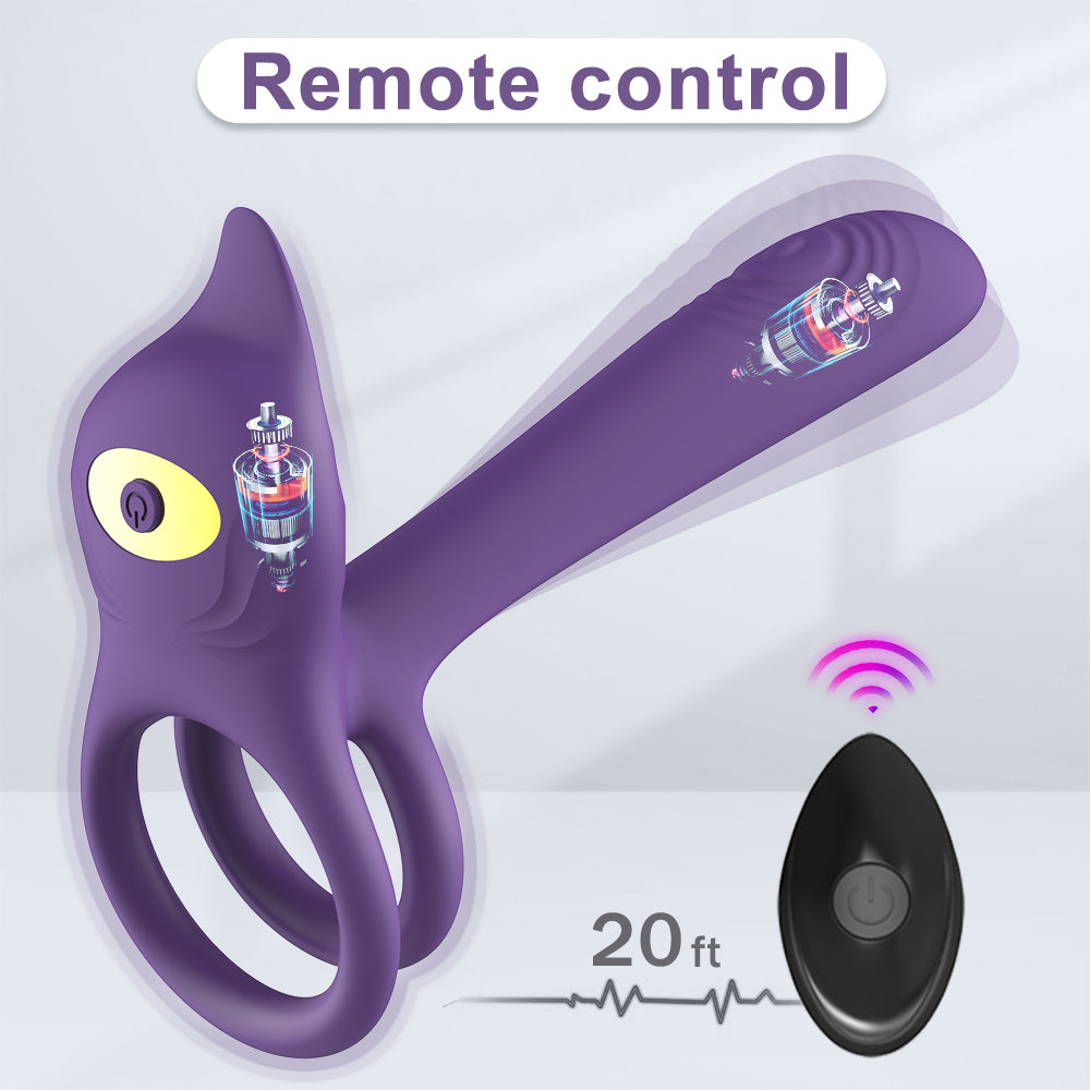 G-Spot 2-in-1 Vibrating Cock Ring with 10 Modes - Couples Vibrator