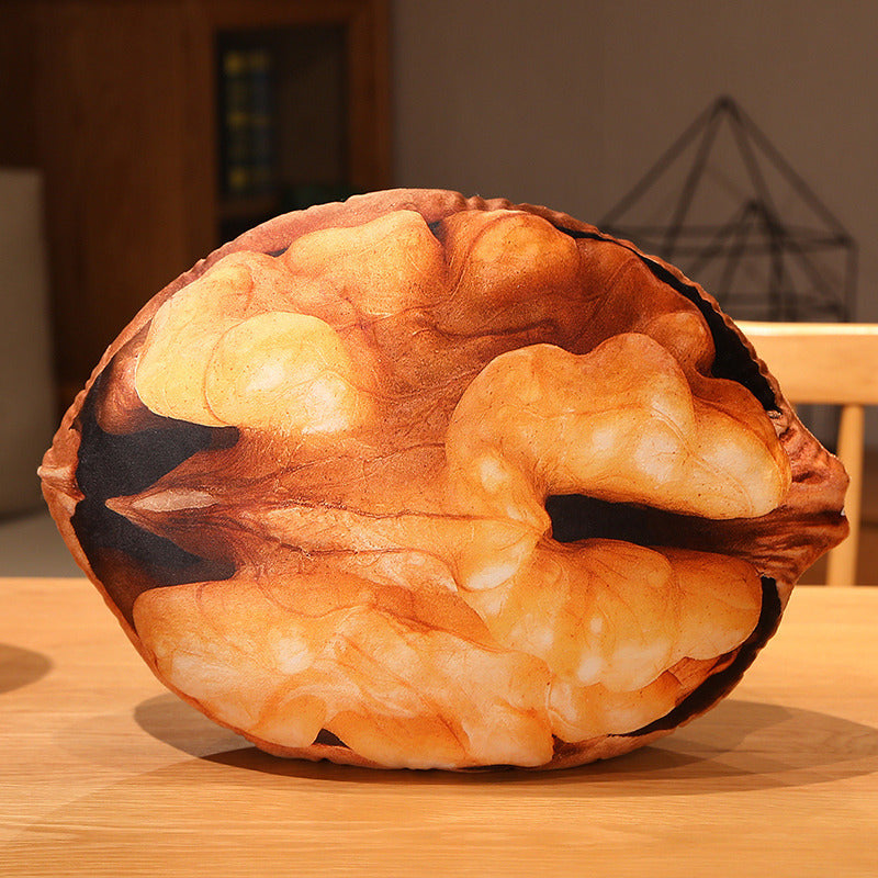 Lifelike Printed Nut Pillow - Peanut, Pistachio, Pecan & More - Home Decor