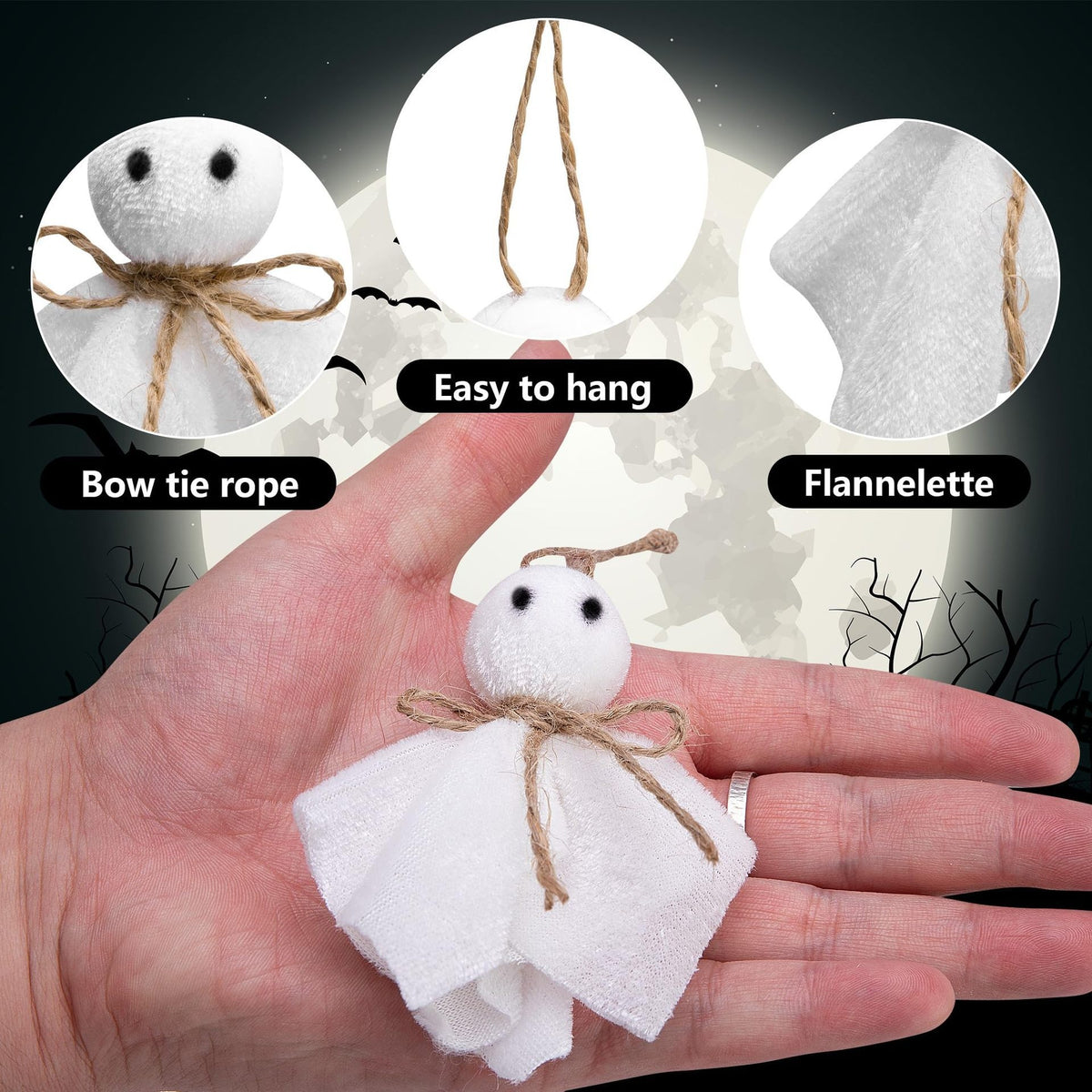 Halloween Ghost Decorations - 16 Piece Set for Spooky Atmosphere