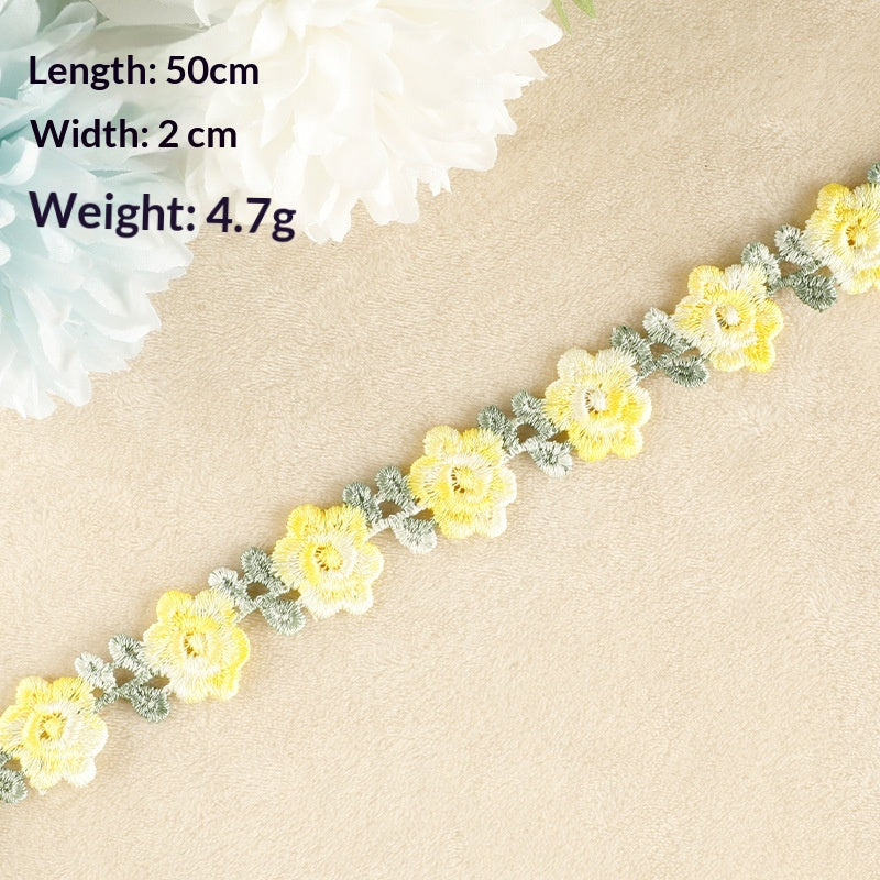 Water-Soluble Embroidered Ribbon & Fabric Patches for DIY Garments