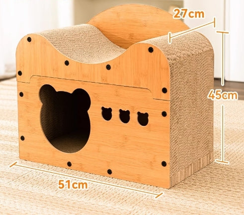 Sisal Cat Scratch Board with Crumb-Resistant Mat | Durable Pet Furniture