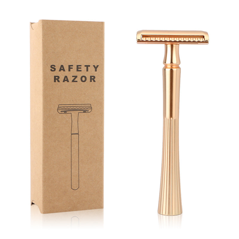 Electroplating Double Sided Metal Razor - Home Bathroom Storage