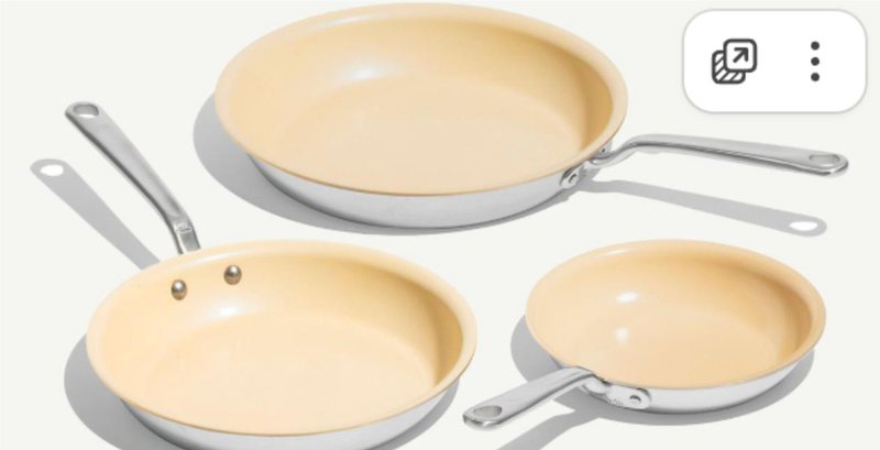 20cm Non-Stick Frying Pan with Ceramic Coating - Multiple Colors
