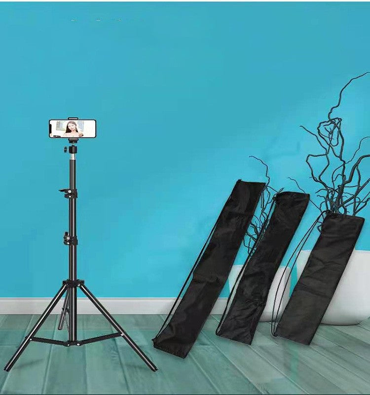 Portable Live Broadcast Tripod Stand with Adjustable Light Mounts