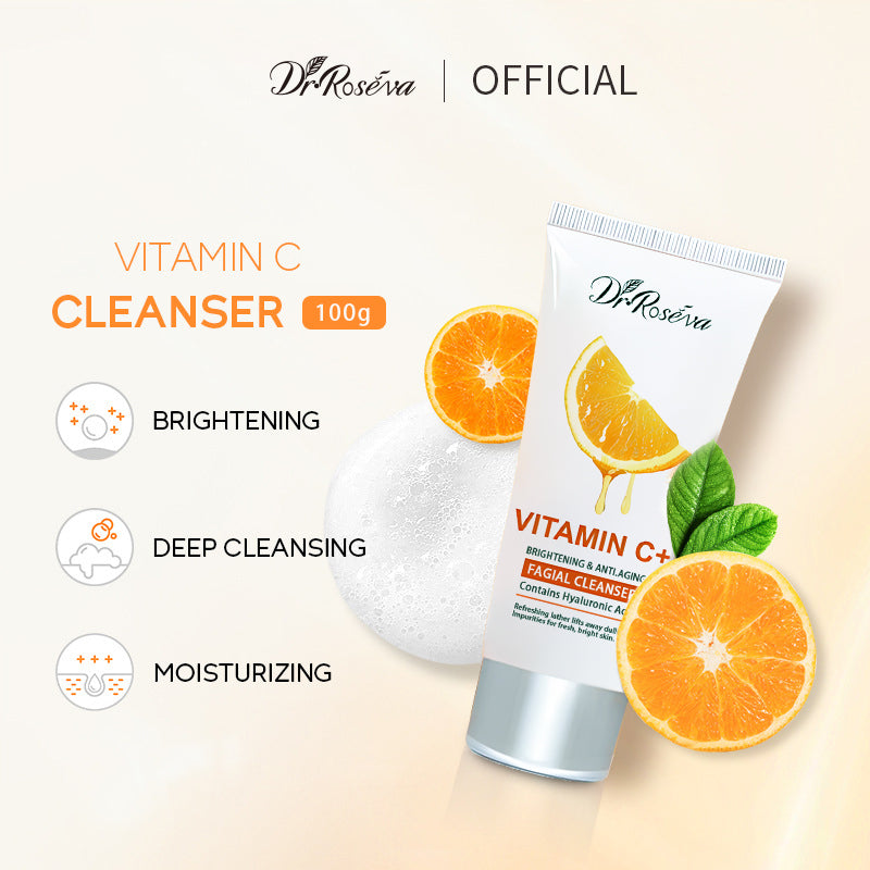 Vitamin C Facial Cleanser - 100g Brightening Skin Care for All Skin Types