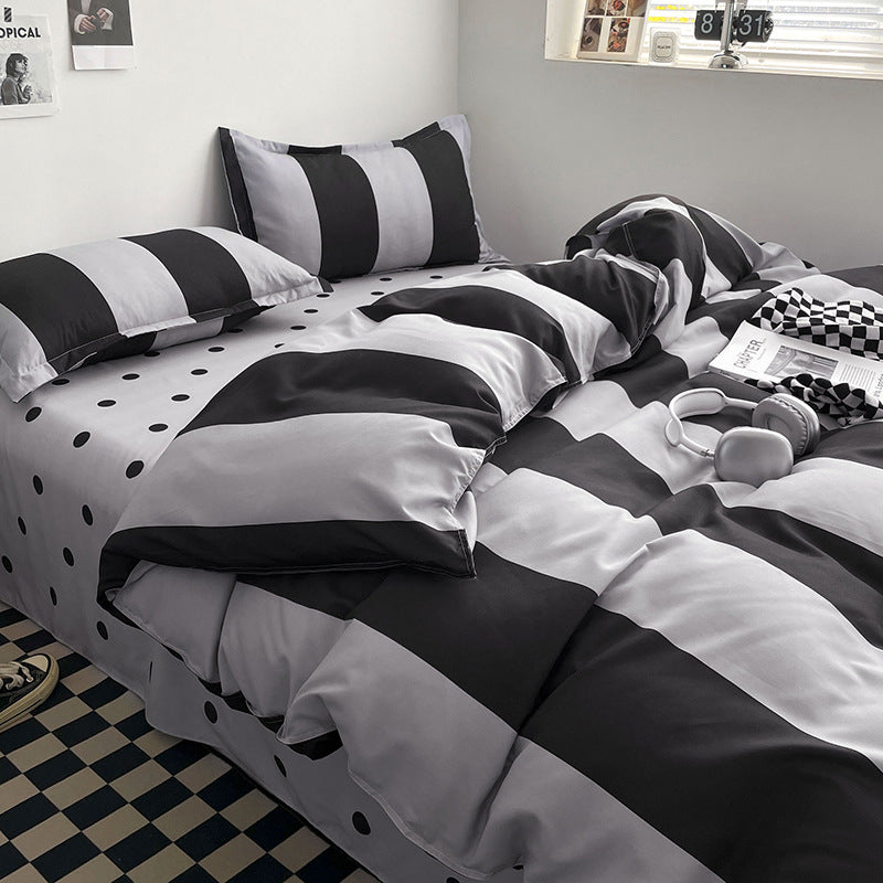 Aloe Cotton Bedding Sheets Set - Four-Piece Bed Linen for Home