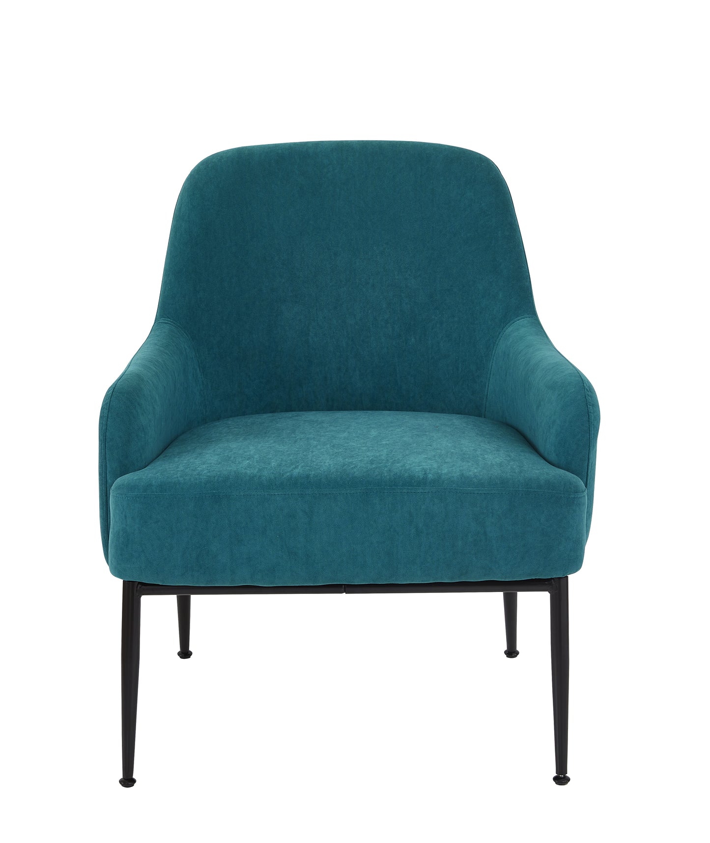 Greenish Blue Velvet Accent Chair, Modern Upholstered Armchair With