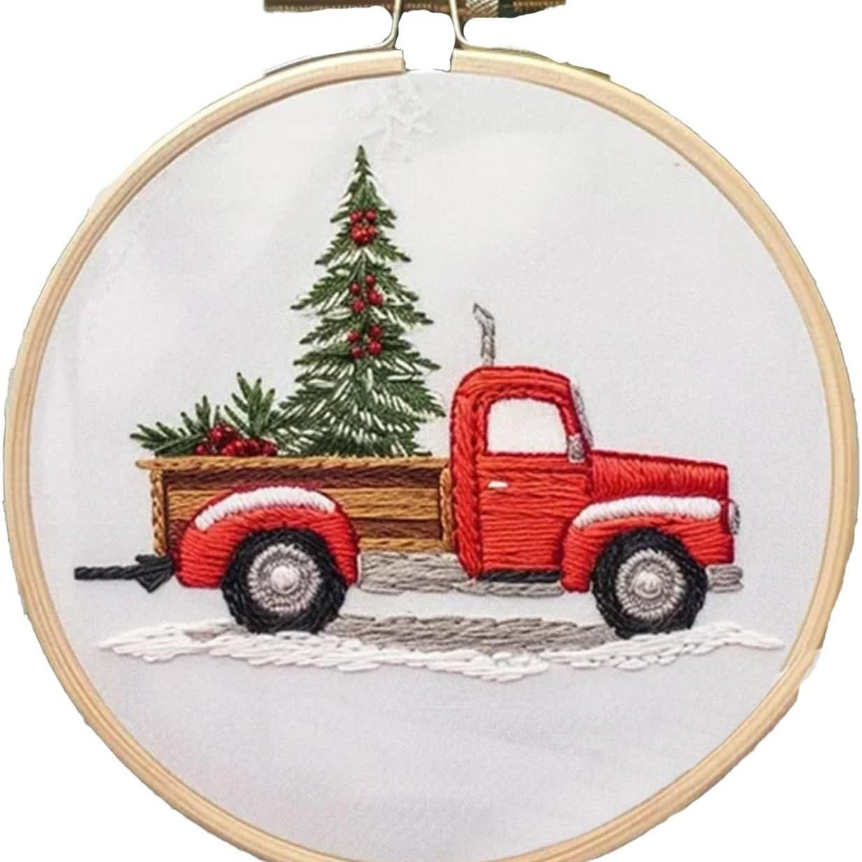 Embroidery Christmas Craft Kit - DIY Embroidery Material for Festive Decorations