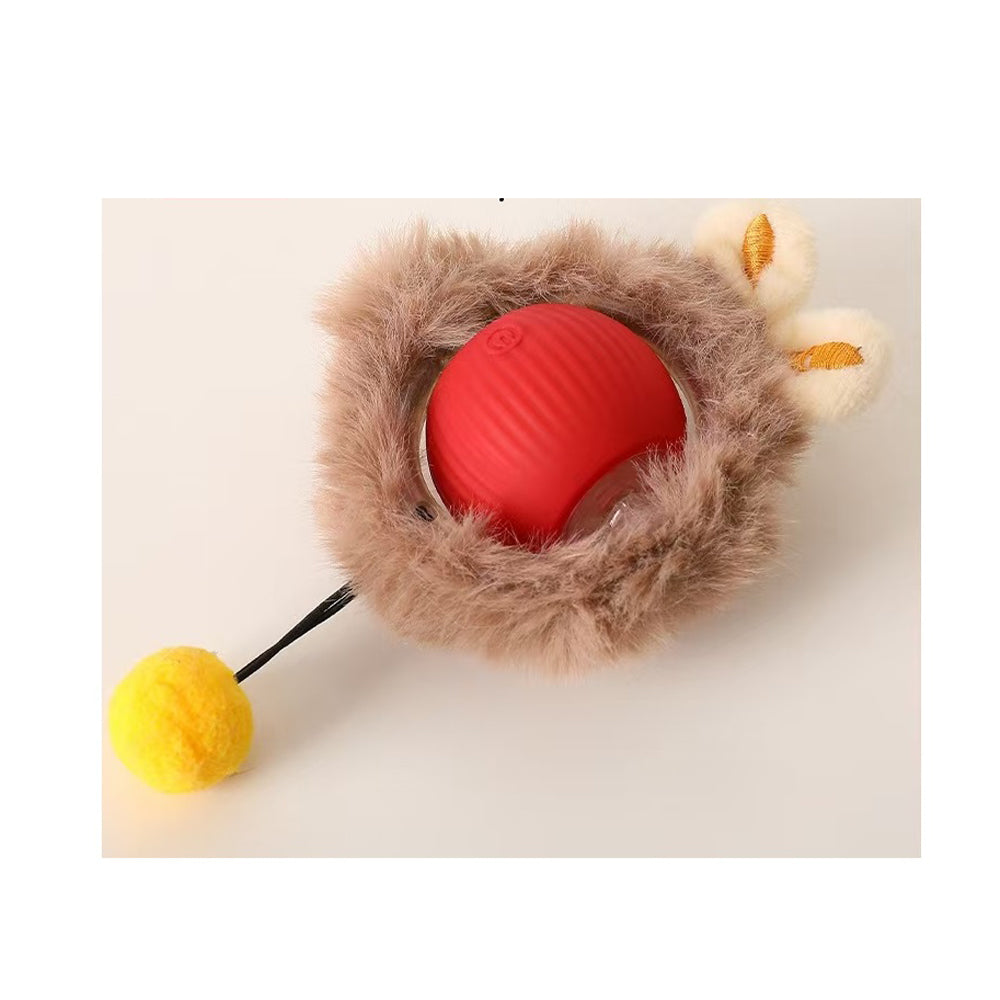 Interactive Cat Chase Toy Ball with Lights and Self-Rotation – Durable Silicone, Multiple Modes