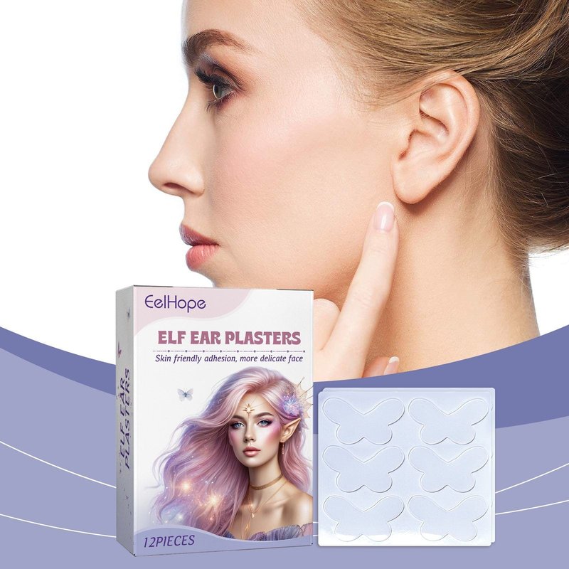 Butterfly Elf Ear Cosmetic Stickers, 12 Pieces