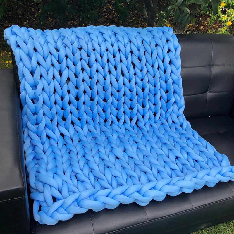 Cross Border Hand Woven Wool Blanket - Thick & Soft Home Bedding