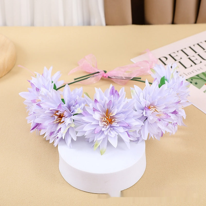 Children's Fairy Flower Garland Headband - Adjustable Hair Accessories for Kids & Adults