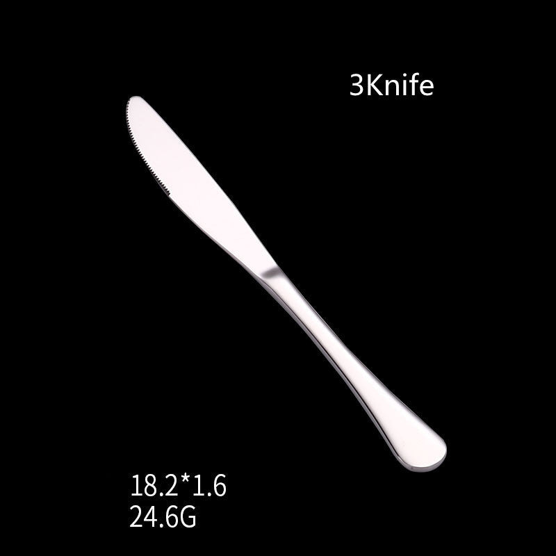 Stainless Steel Cutlery Set with Fork and Spoon - Western Style Kitchen Utensils