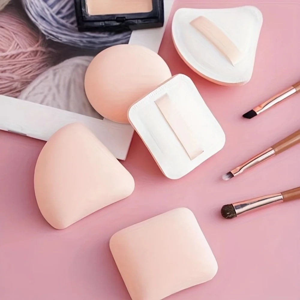 Reusable Makeup Sponge Puff Set - Wet & Dry Air Cushion Brushes, Multiple Shapes