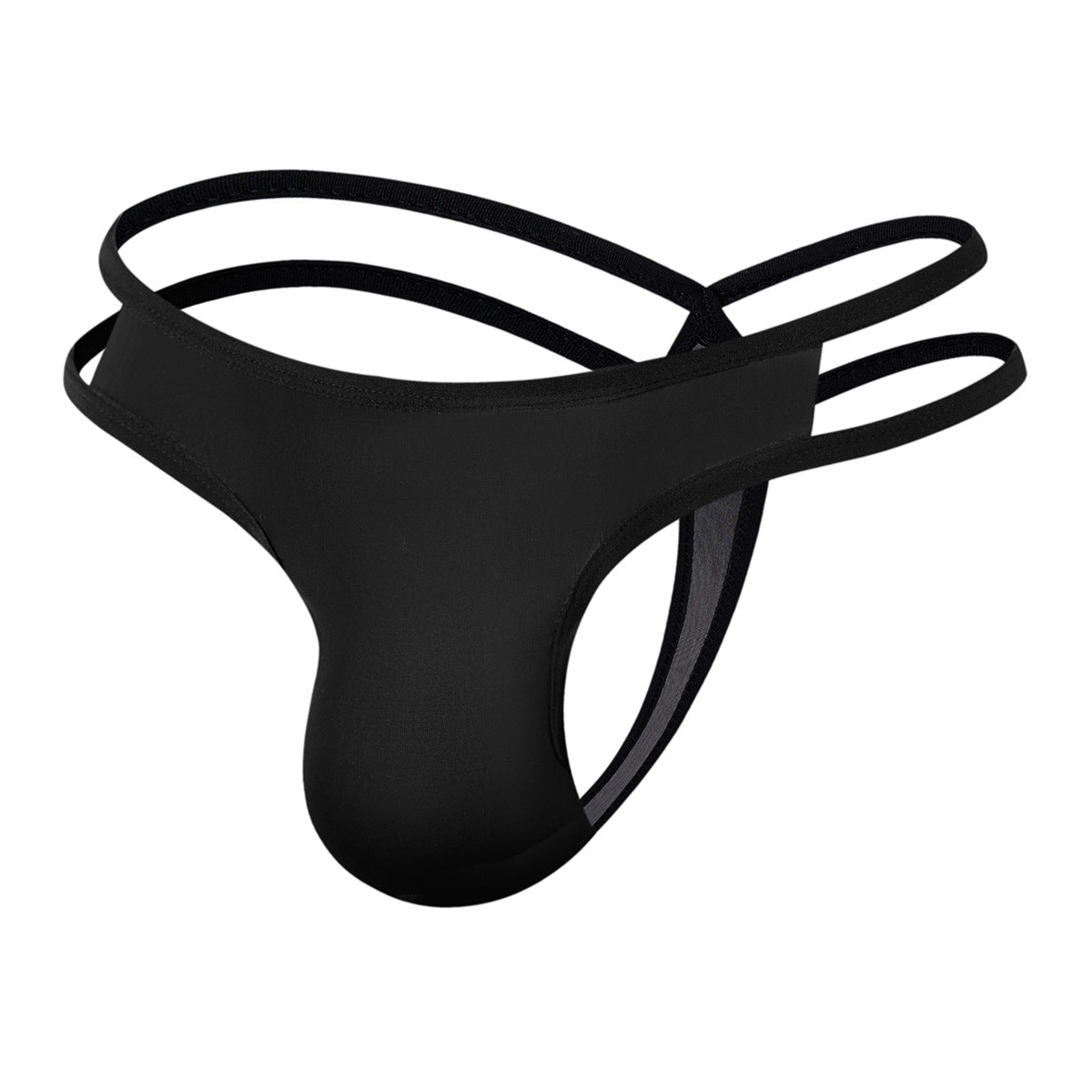 Men's Low Waist Silky Thong Underwear - Sexy Breathable Nylon Briefs