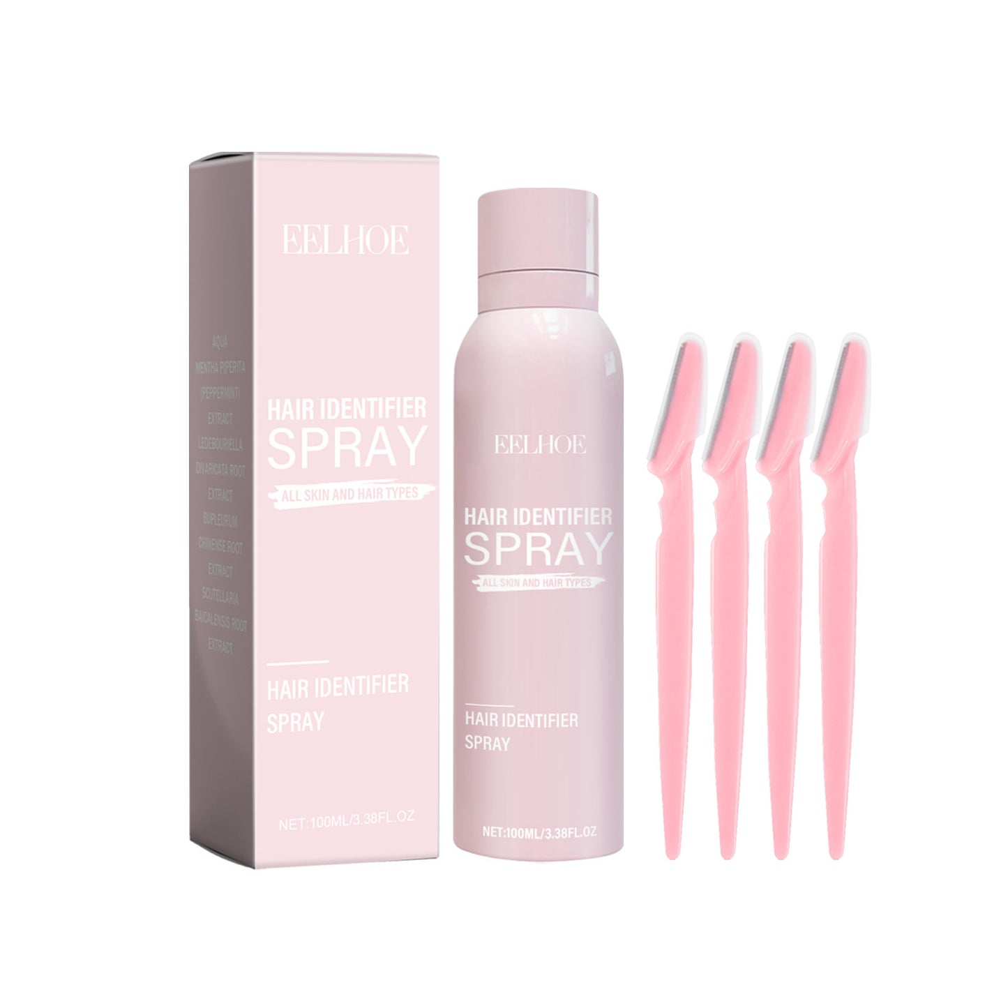 Hydrating Facial Cleansing Spray with Eyebrow Pencil Set - Moisturizing & Refreshing