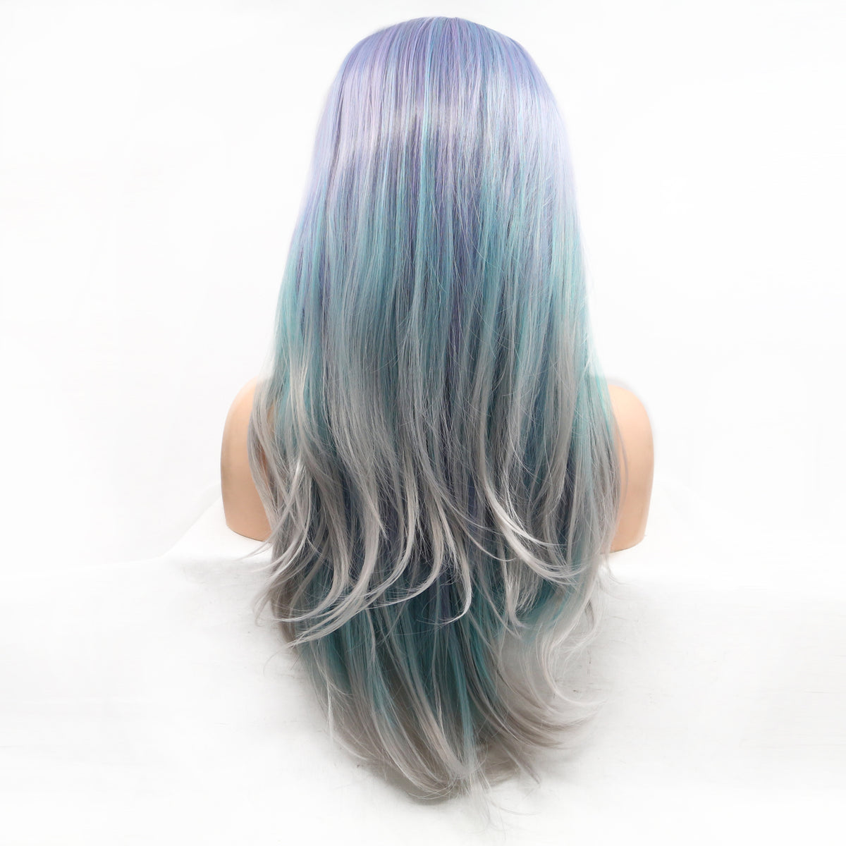 Women's Synthetic Wig with Lace Front & Long Straight Hair Cover - Multiple Colors