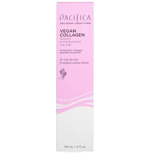 Pacifica Heat Protection Spray for Hair - Vegan Collagen Blowout Prime & Thermal Protection Hair Milk - Blow Dry Spray - for Curly, Wavy & Straight Hair - Vegan & Cruelty-Free Dermatologist Tested