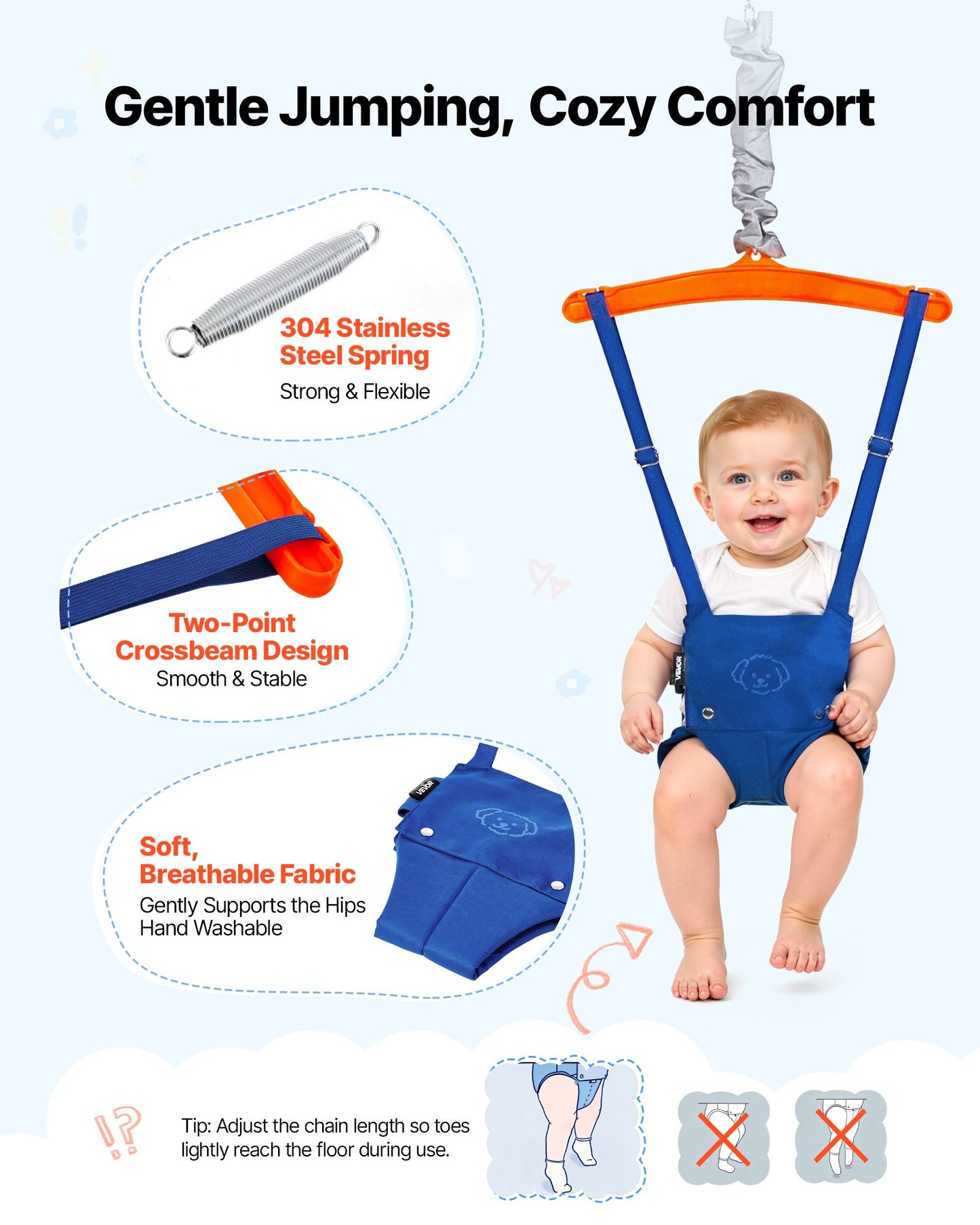 Toddler Swing and Jumper Set - 2-in-1 Indoor Outdoor Play Equipment, Black