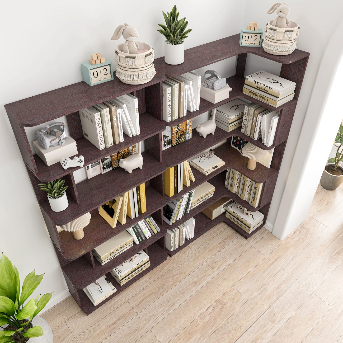 90 Cm Space Saving Corner Bookshelf 80 Bookcase Extendable Free