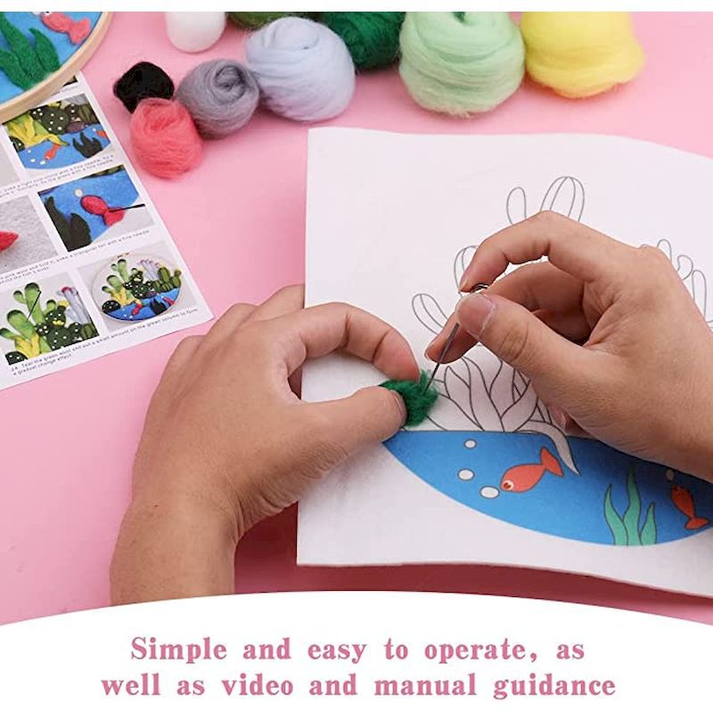Handmade Embroidery Fabric Kit - 20x20 Linen Material for Crafting