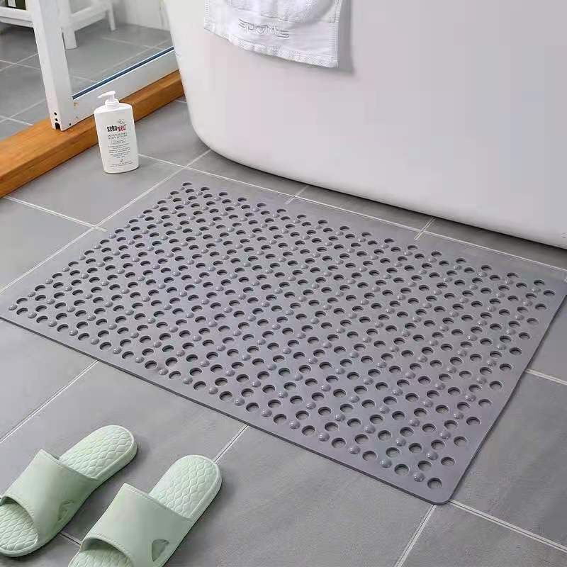 Large Waterproof Non-Slip Bathroom Mat with Suction Cups and Drainage Holes