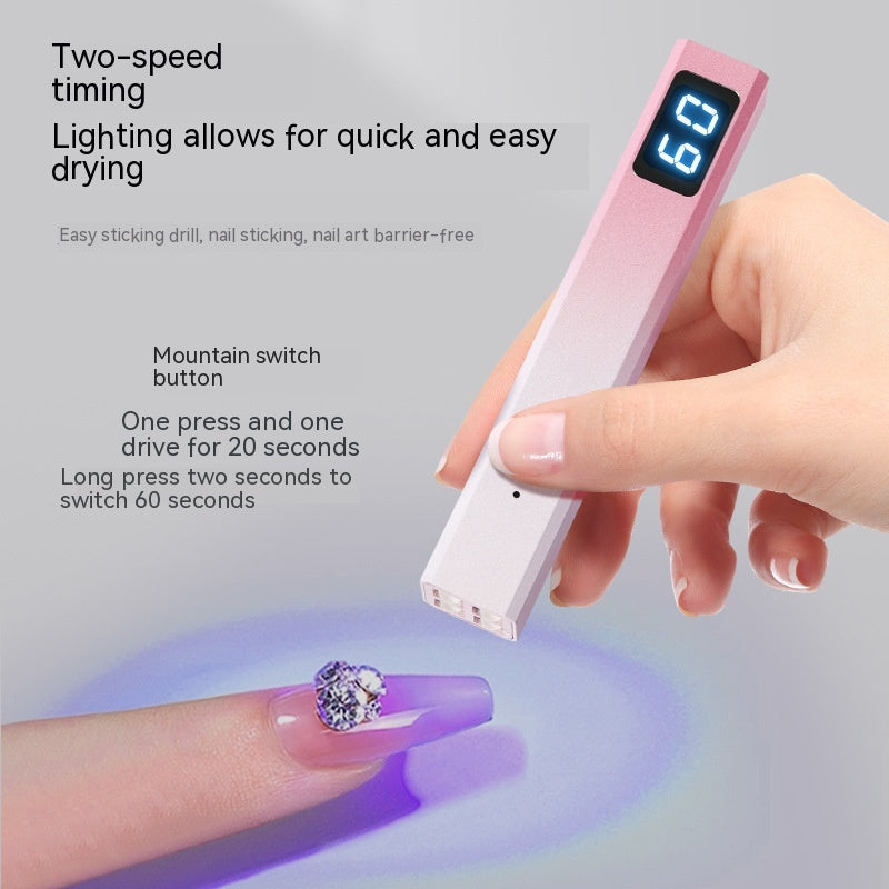 Portable Nail Lamp with Screen Display - Small Handheld Phototherapy Device