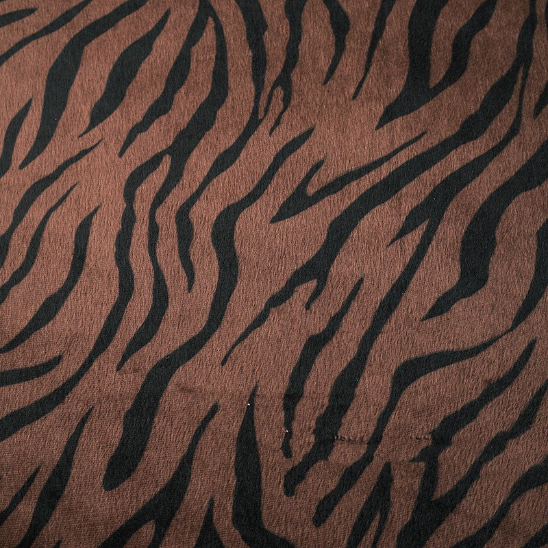 Short Plush Animal Print Fabric - Decorative Polyester Cloth for Sewing & Crafts